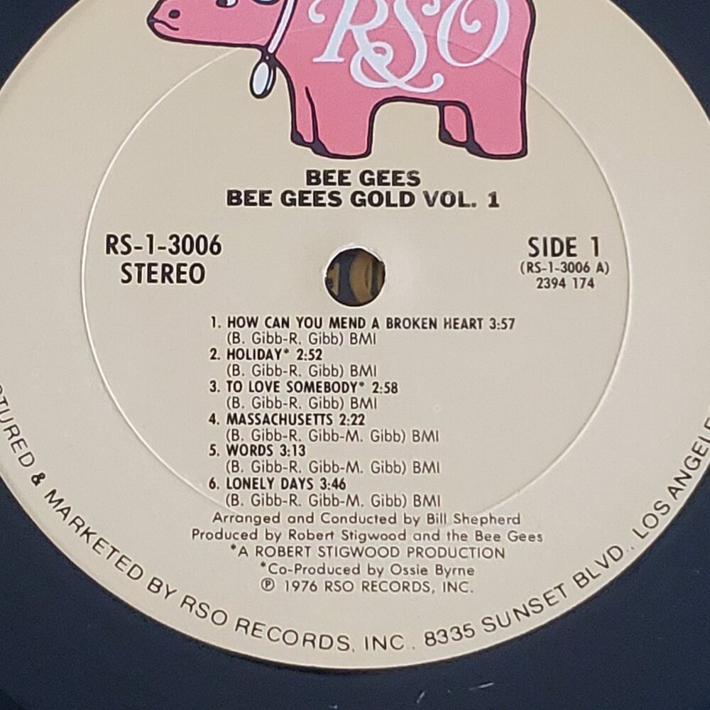 Bee Gees ‎Gold Volume One Vol 1 Vinyl LP Album 1976 RSO ‎Record RS-1-3006 TESTED - Picture 6 of 8